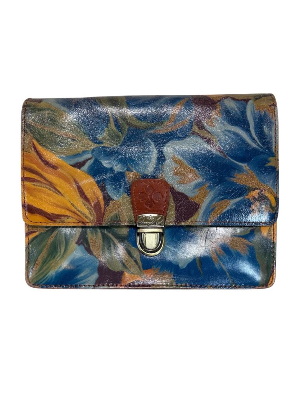 Patricia Nash Lanza Crossbody Bag Painted Leather Boho Western Indie Wearable Ar